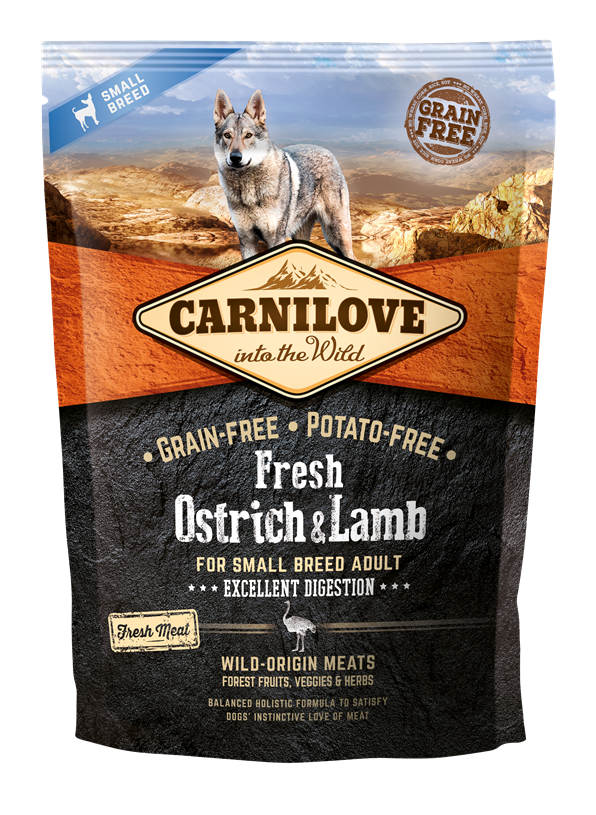 Carnilove Fresh – Struisvogel & Lam (small breed)