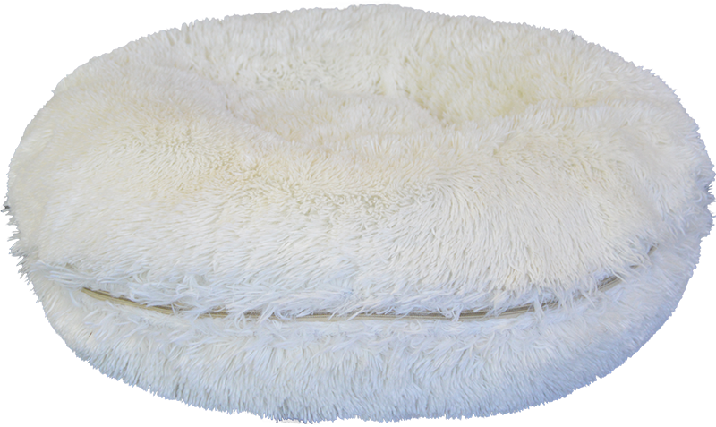 Jack and Vanilla - Puff Donut Long Plush White (zware vulling en wasbaar)