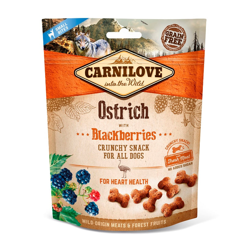 Carnilove – Crunchy Snack struisvogel met bramen